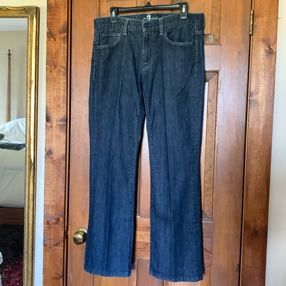 7 For All Mankind Mens dark blue wash Bootcut Denim Jeans NWOT size 33